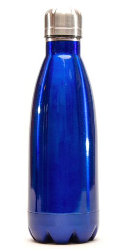 Cubo de plástico reciclado engomado azul 13 litros con pico